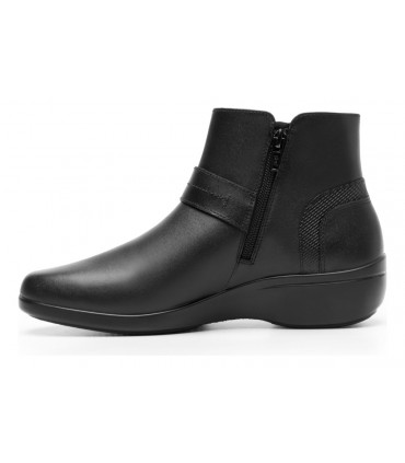 Botin Confort Cierre Interno Negro Piel Flexi 18131