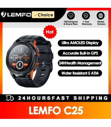 C25 Pulsera Inteligente Reloj Depovo Pantalla AMOLED FullTouch de 1.43 Pulgadas