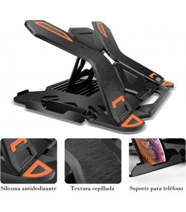 RabbitStorm Soporte para Computadora Portátil , Base giratoria de 360 ​​° Diseño Ergonómico Ajustable a Nivel del Ojo, Soporte P