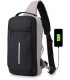 Mochila Cruzada Impermeable Con Puerto USB para Power Bank